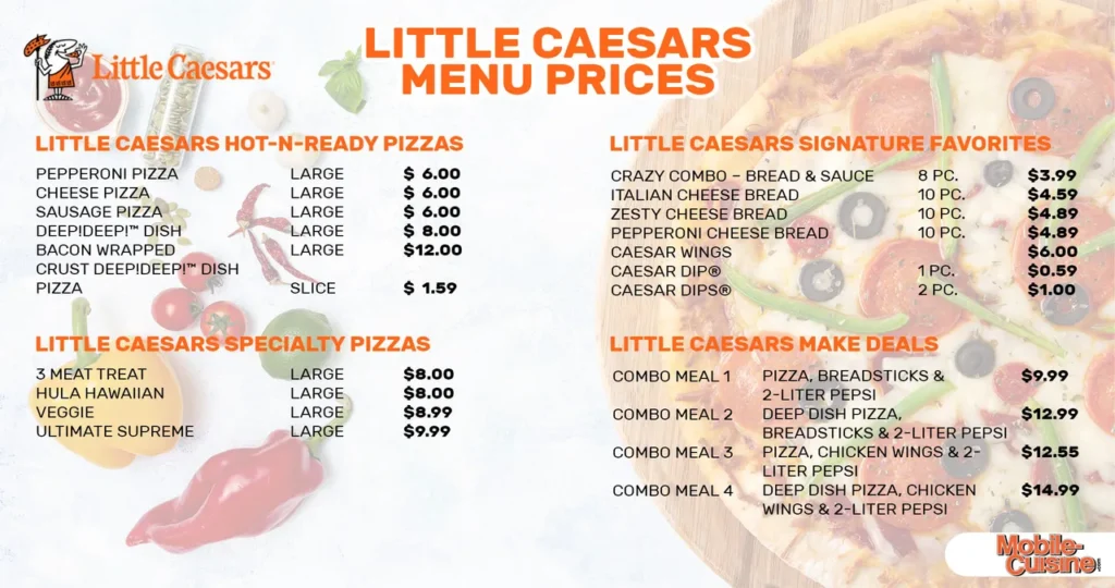 Little Caesars Menú 2024: Precios, Combos y Nuevas Promociones Little Caesars Menú 2024: Precios, Combos y Nuevas Promociones