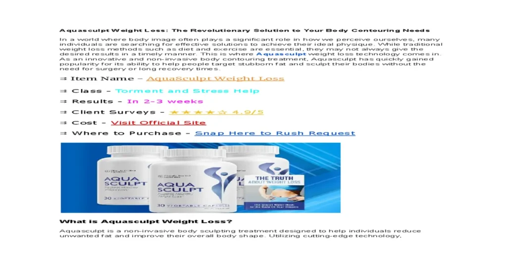 Aqua Sculpt Reviews: Before and After Results (2024 Update) Aqua Sculpt Reviews: Before and After Results (2024 Update)
